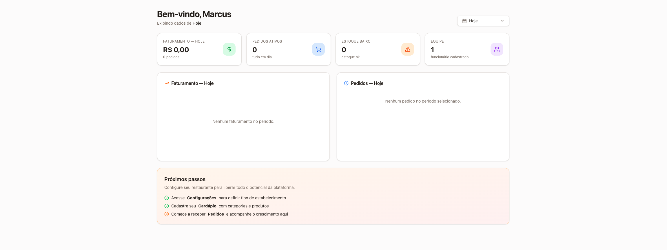 Innova Food Dashboard